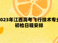 2023年江西高考飛行技術(shù)專業(yè)初檢日程安排